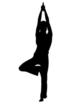 yoga pose silhouette