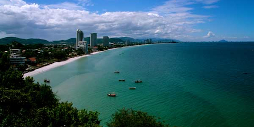 The Beach and landscape of Hua Hin.