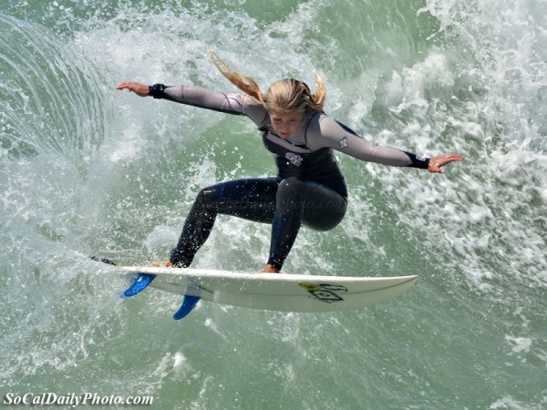 female surfer
