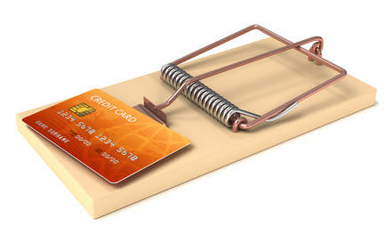 Credit Card in Mousetrap