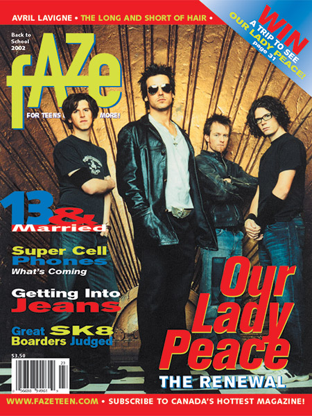Our Lady Peace on Cover of Faze Magazine