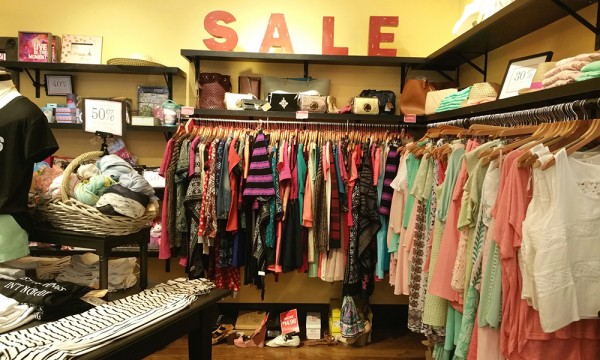 The Sale Section of a store.