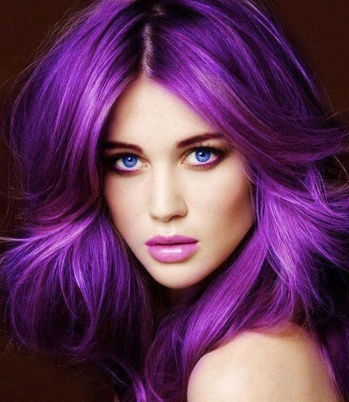 bright purple scene hair