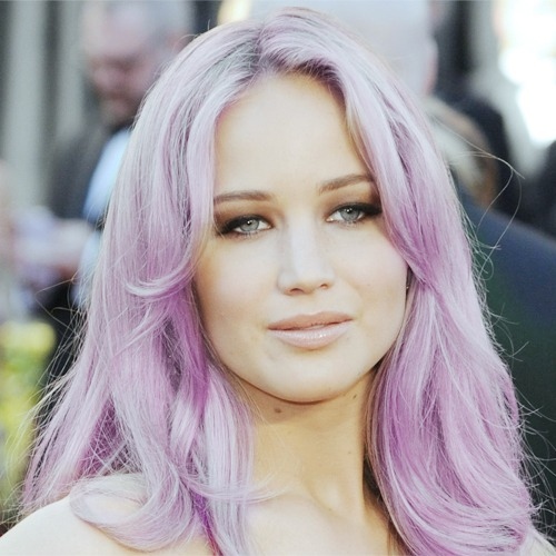 purple hair Jennifer lawrence