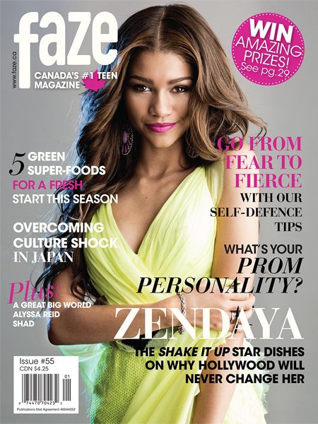 Zendaya on cover Faze Magazine