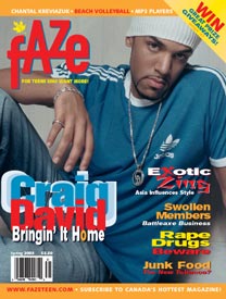 Craig David Faze Magazine cover