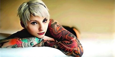 beautiful tattoo girl