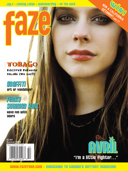 Avril Lavigne on the cover of Faze Magazine