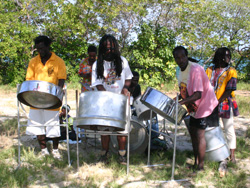 Tobago steel pan players